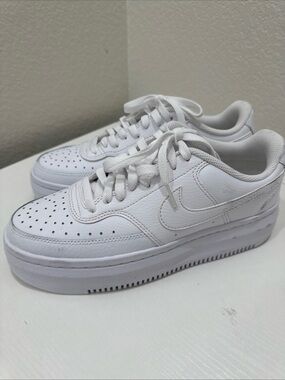 Nike Court Vision Low Next Nature White Sneakers Womens 9 DM0113-100
